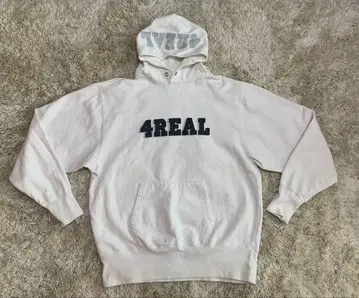 새상품급 4REAL 화이트 남성용 후드티 L 사이즈