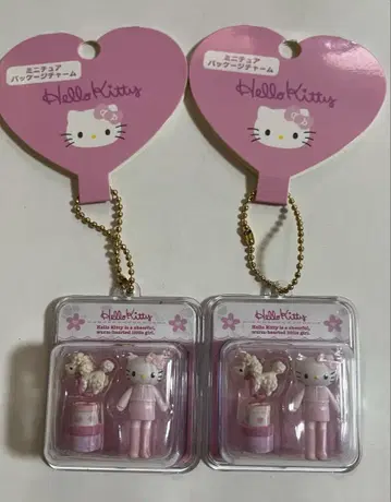 산리오 캐릭터즈 미니어처 패키지 참 헬로키티 발길이 키티