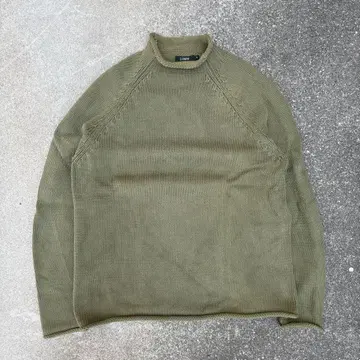 90-00s J.Crew 롤넥 코튼 니트 래글런 제이크루