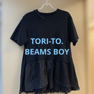 TORI-TO x BEAMS BOY 콜라보 T셔츠 블랙
