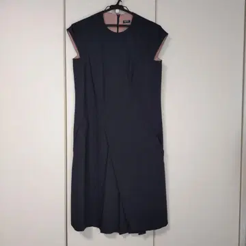 질 샌더 네이비 프렌치 슬리브 원피스