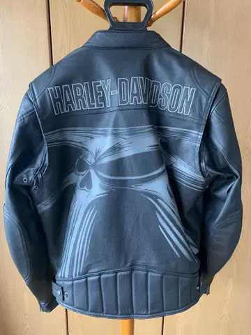 새상품급 Harley-Davidson 블랙 가죽 라이더 자켓