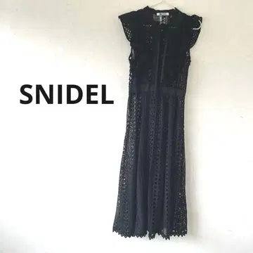 스나이델 롱 원피스 레이스 자수 snidel