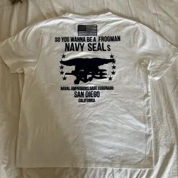 avirex 티셔츠 화이트 NAVY SEAL s