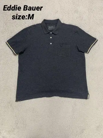 레어 Eddie Bauer 피케 셔츠 다크 그레이 사이즈 M
