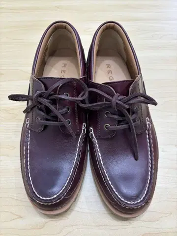 REGAL 버건디 가죽 로퍼 24cm