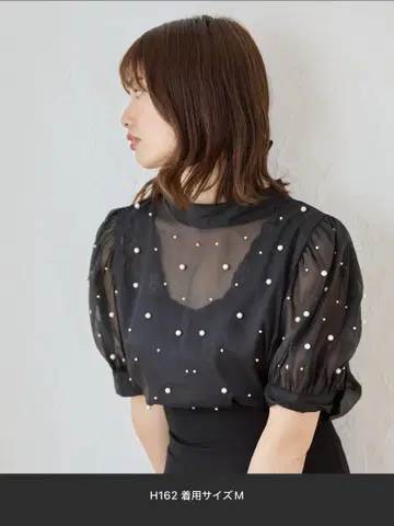 백리본 펄 시어 블라우스 MAJESTIC LEGON