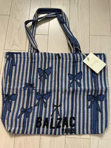 BALZAC 토트백 리본 스트라이프