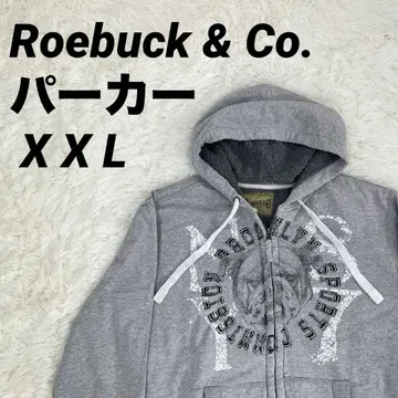 그레이 집업 후드티 플리스 안감 Roebuck & Co. 남녀 공용