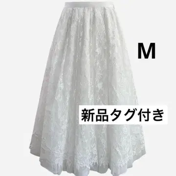flower lace long skirt