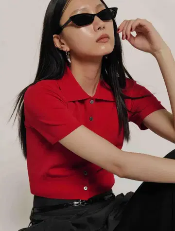 CROP POLO KNIT CARDIGAN JOSE MOON