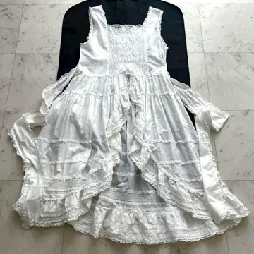 PINKHOUSE 피코 프릴 럭셔리 다브리에 드레스 원피스 셔링