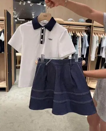 A.P.C. 골프웨어 여성용 스커트 데님 스커트