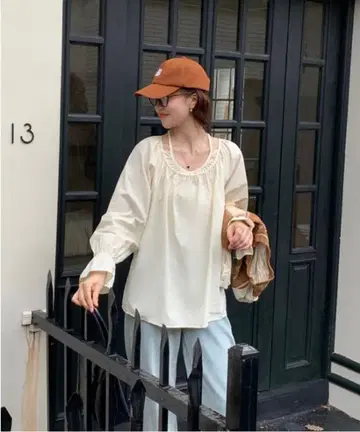 sakishimatokyo 레이어드 스타일 캔디 슬리브 블라우스