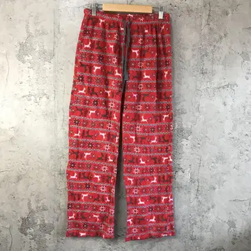 Y5552 구제 패턴 팬츠 파자마 팬츠 빨간색 90s Y2K