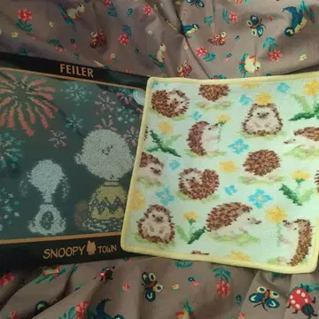 새상품 B급 페일러 스누피 고슴도치 손수건