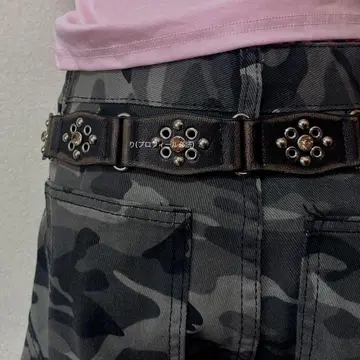 빈티지 스터드 벨트