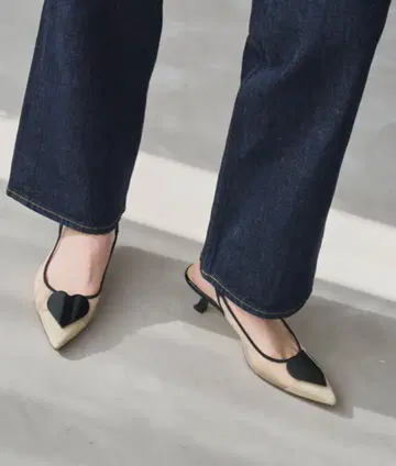 르 탈론 하트 튤 슬링백 펌프스