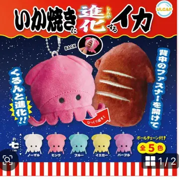 오징어 구이로 진화하는 오징어 가챠 전체 5종 컴플리트 세트