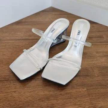 [새상품급] ZARA 클리어 힐 뮬