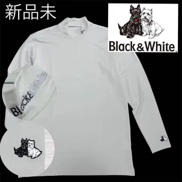 새상품 미착용 Black&White 모크넥 컴프레션 골프 의류