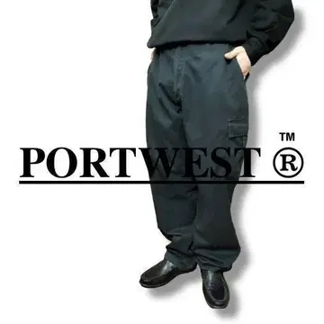 BIG 사이즈 PORTWEST 본격 사양 블랙 카고 팬츠 CA1-020