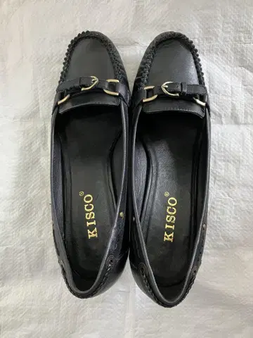 KISCO 블랙 로퍼 24.5cm