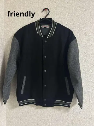 friendly 바시티 자켓