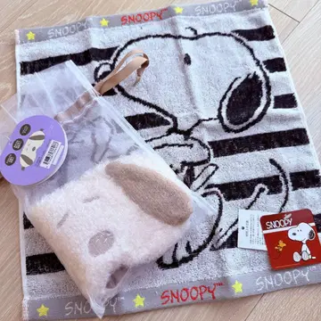 [미사용 새상품] 스누피 SNOOPY 힐링 안대 & 핸드 타월 세트