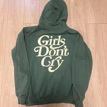 Girls Don't Cry 후드티 올리브 그린