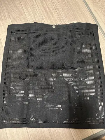 스누피 블랙 메쉬 토트백