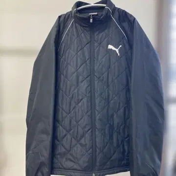 PUMA 블랙 퀼팅 재킷 XL
