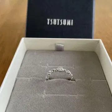 TSUTSUMI K10 화이트 골드 다이아몬드 반지 7호