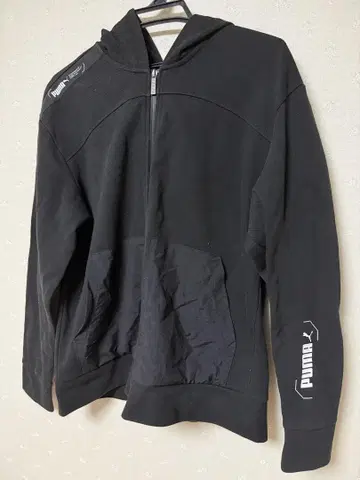 PUMA 풀 집업 후드티 S 블랙