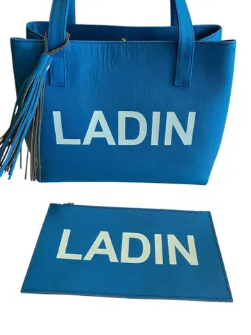 파란색 LADIN 토트백 파우치 포함