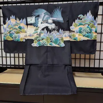 멋스럽고 세련된 남자 시치고산 하오리 기모노 세트 재고 처분 01
