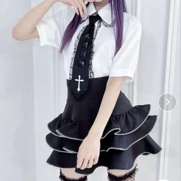 마즈 MARS ZIP 프릴 치마바지 블랙 헤이세이 갸루 지뢰계 펑크
