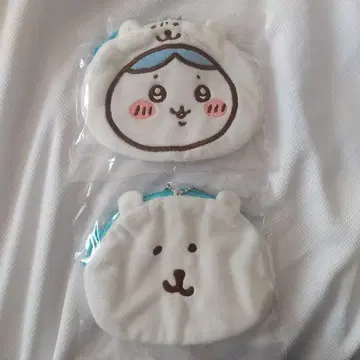 치이카와 (먼작귀) 얼굴 파우치 랜덤 나가노 마켓 하치와레 곰 2개 세트