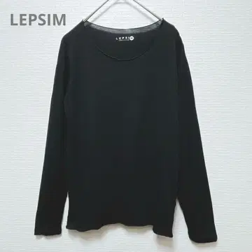 [렙심] 긴팔 티셔츠 심플 블랙 U넥 캐주얼 M