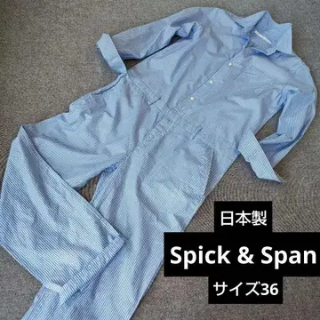 SPICK AND SPAN 파란색 스트라이프 올인원 사이즈 36