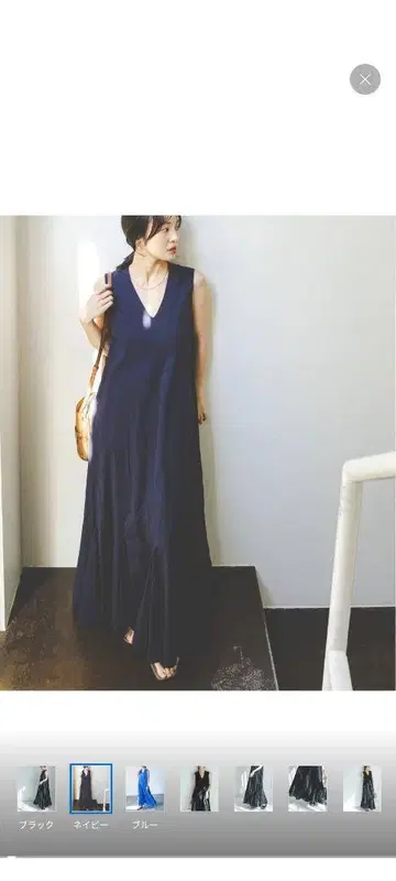 [새상품] 마리하 여름 달빛 그림자 드레스 36 네이비