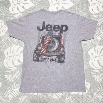 JEDCO Jeep / 지프 양면 프린트 티셔츠 그레이 L 사이즈
