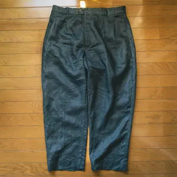 레어! 블랙 린넨! 와이드 슬랙스 린넨 100% vintage