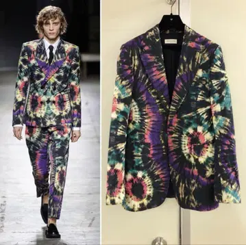[ DRIES VAN NOTEN ] 타이다이 싱글 퀼팅 재킷