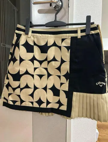 Callaway 기하학 무늬 플리츠 스커트
