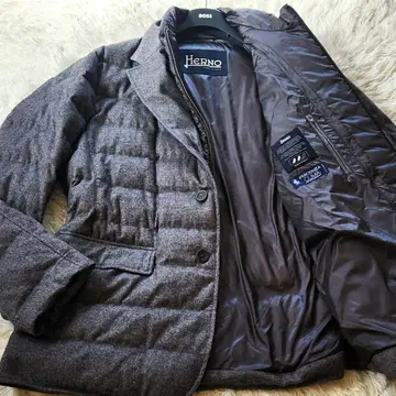 새상품급 XXXXL 상당 헤르노 다운 자켓 피아첸차 캐시미어 실크