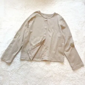 [무인양품 MUJI] 코튼 100% 스냅 가디건 (M) 겉옷