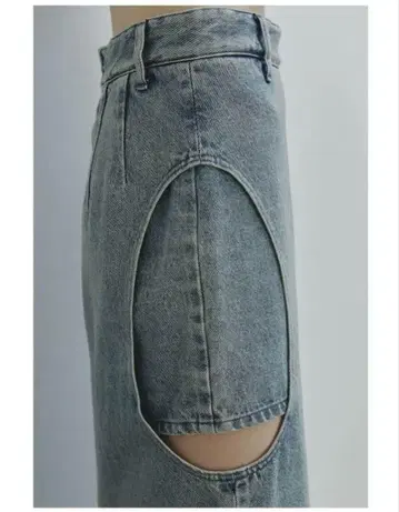 CLANE CIRCLE CUT LAYERED DENIM SKIRT