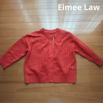 에이미로우 Eimee Law 로고 테이프 메쉬 가디건