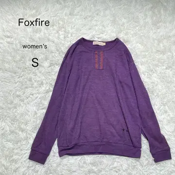 [ Foxfire ] 긴팔 티셔츠 퍼플 심플 봄/가을 코디 자수